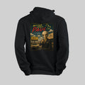 Black hoodie with 'Better Call Paul' alien poster design on a gray background