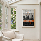 Funny trainspotting parody poster titled grainspotting and with pigeons and bird characters