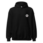 Black hoodie with a printed white Mashforge logo