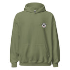 Green hoodie with a printed white Mashforge logo