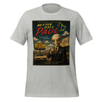 Gray t-shirt with 'Better Call Paul' alien lawyer graphic design on a white background
