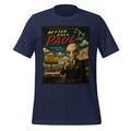 Navy blue t-shirt with 'Better Call Paul' funny mashforge graphic featuring an alien in a suit.