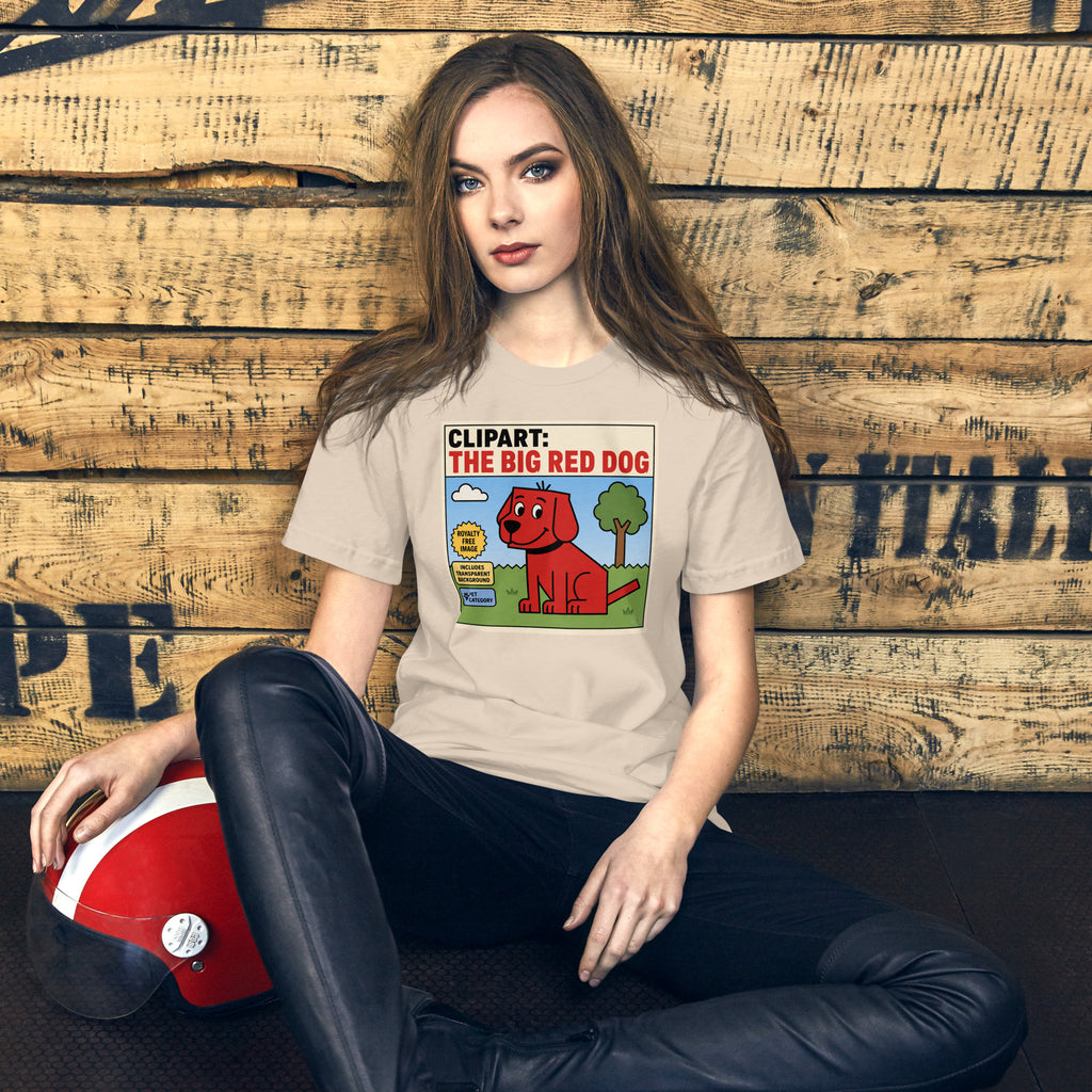 Woman wearing a mashforge t-shirt sitting against a wooden wall.