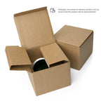 Two cardboard boxes on a white background with text about package protection.